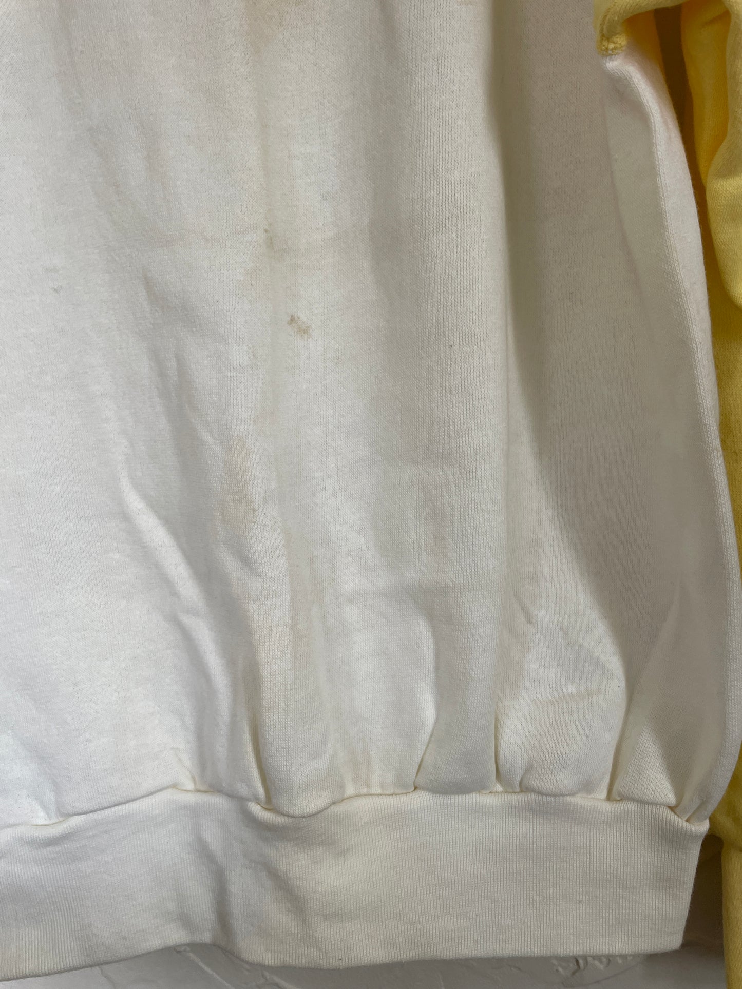 70s Deadstock Yellow And White Sweatshirt