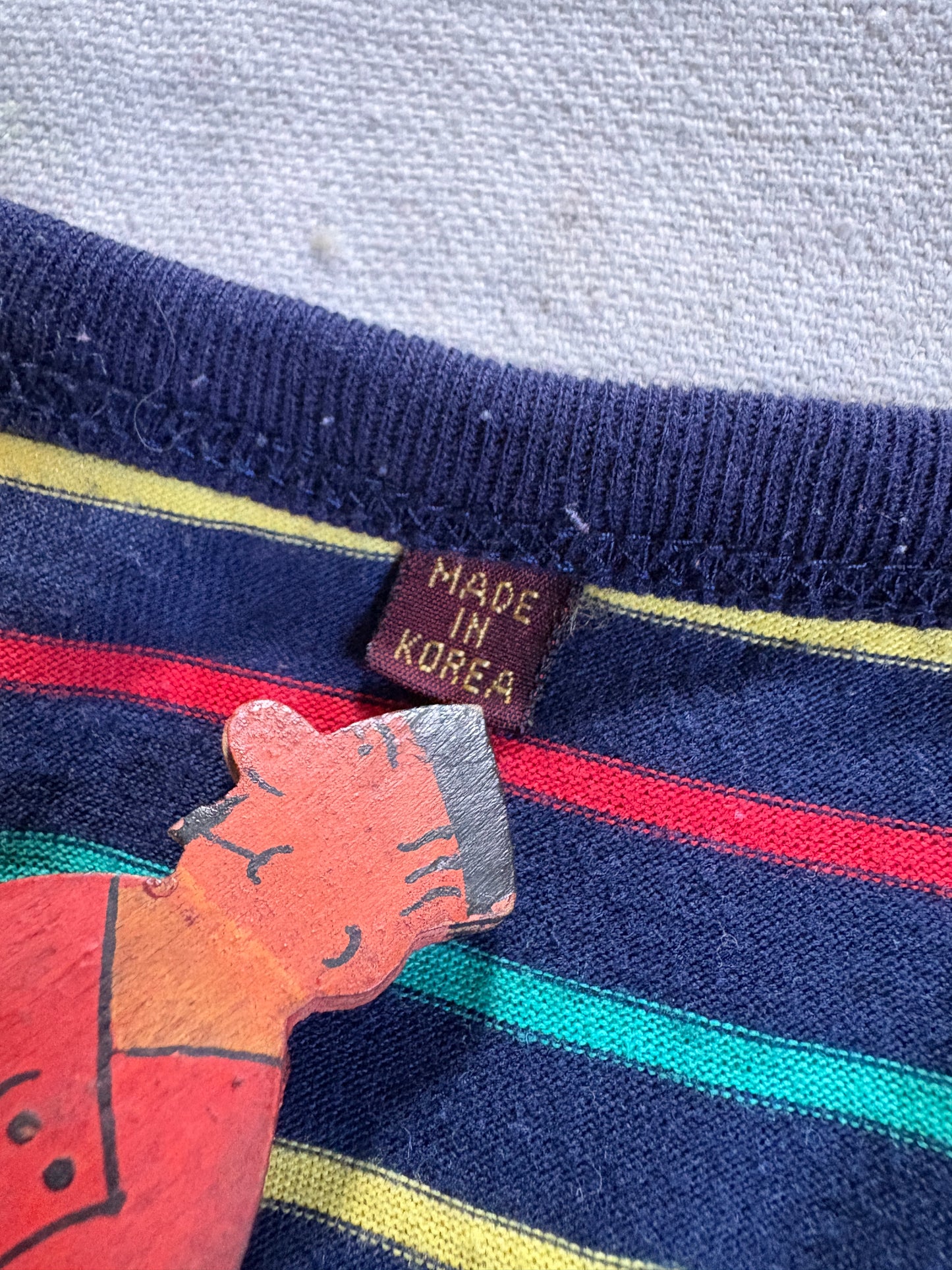 Vintage 80s Playboy Rainbow Striped Tee