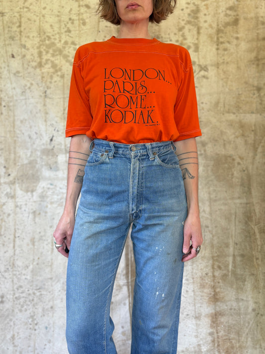 Vintage 70s London, Paris, Rome, Kodiak Tee