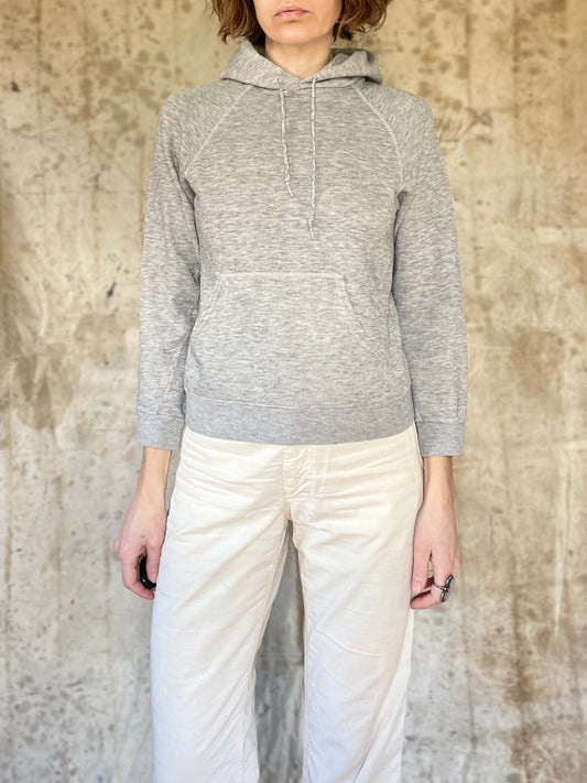 80s Blank Heather Grey Hoodie