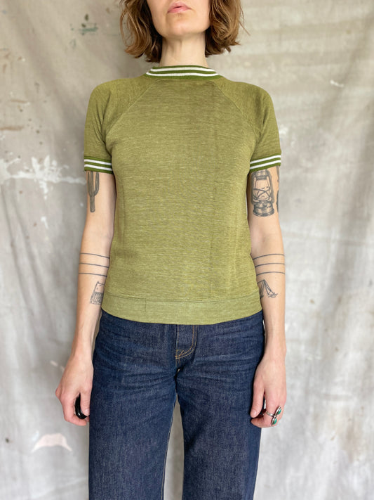 70s Avocado Green Sweatshirt