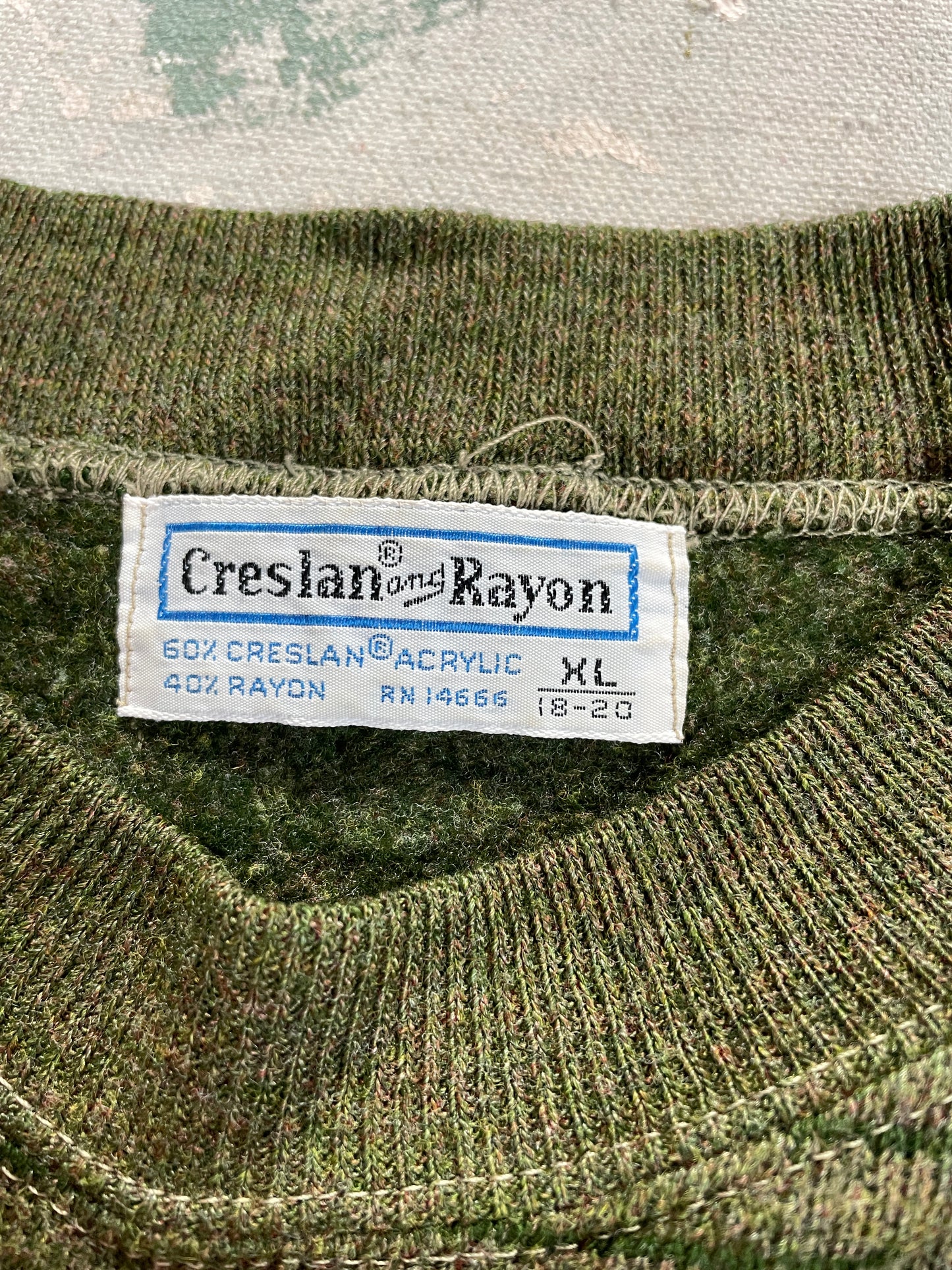 60s Striped Green Sweatshirt