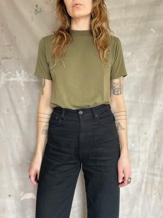 80s Blank Army Green Tee