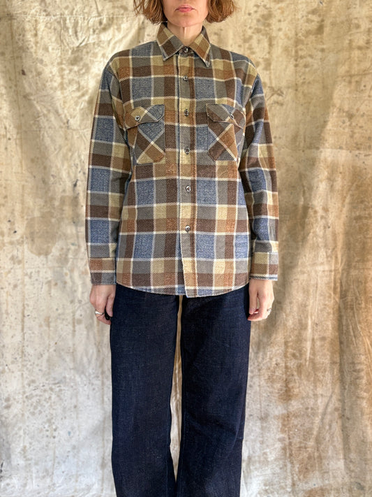 80s Sears Fieldmaster Quilt Lined Plaid Shirt