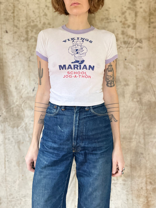 80s Marian School Vikings Jog-A-Thon Tee