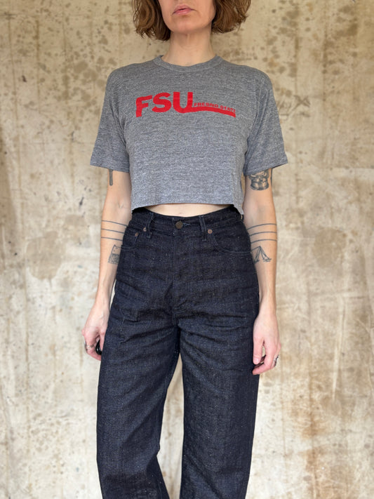 80s Fresno State Cropped Tee
