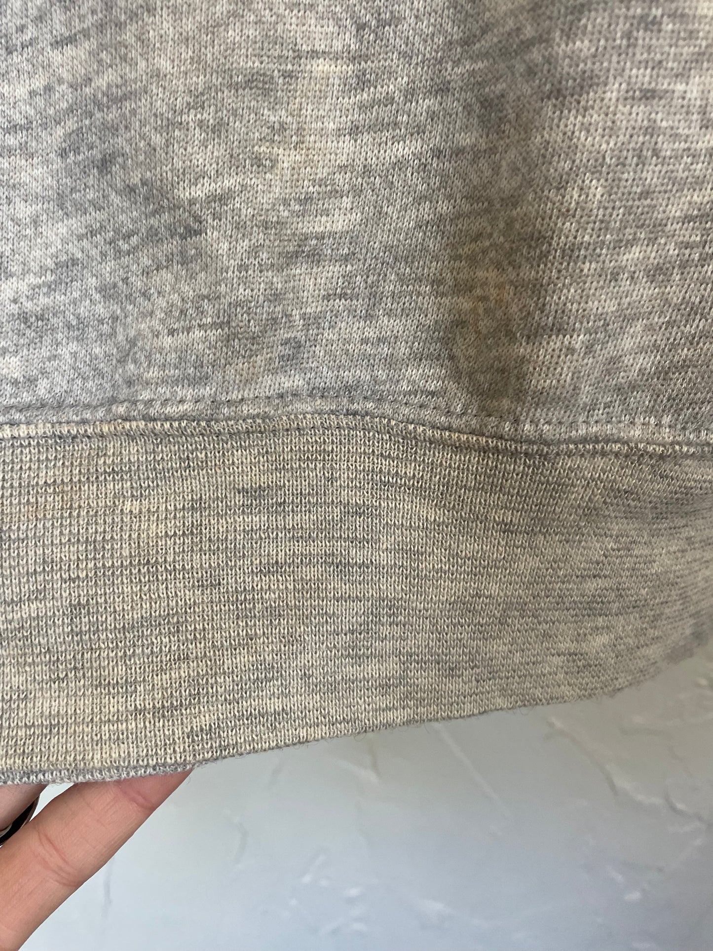 80s Blank Heather Gray Short Sleeve Sweatshirt