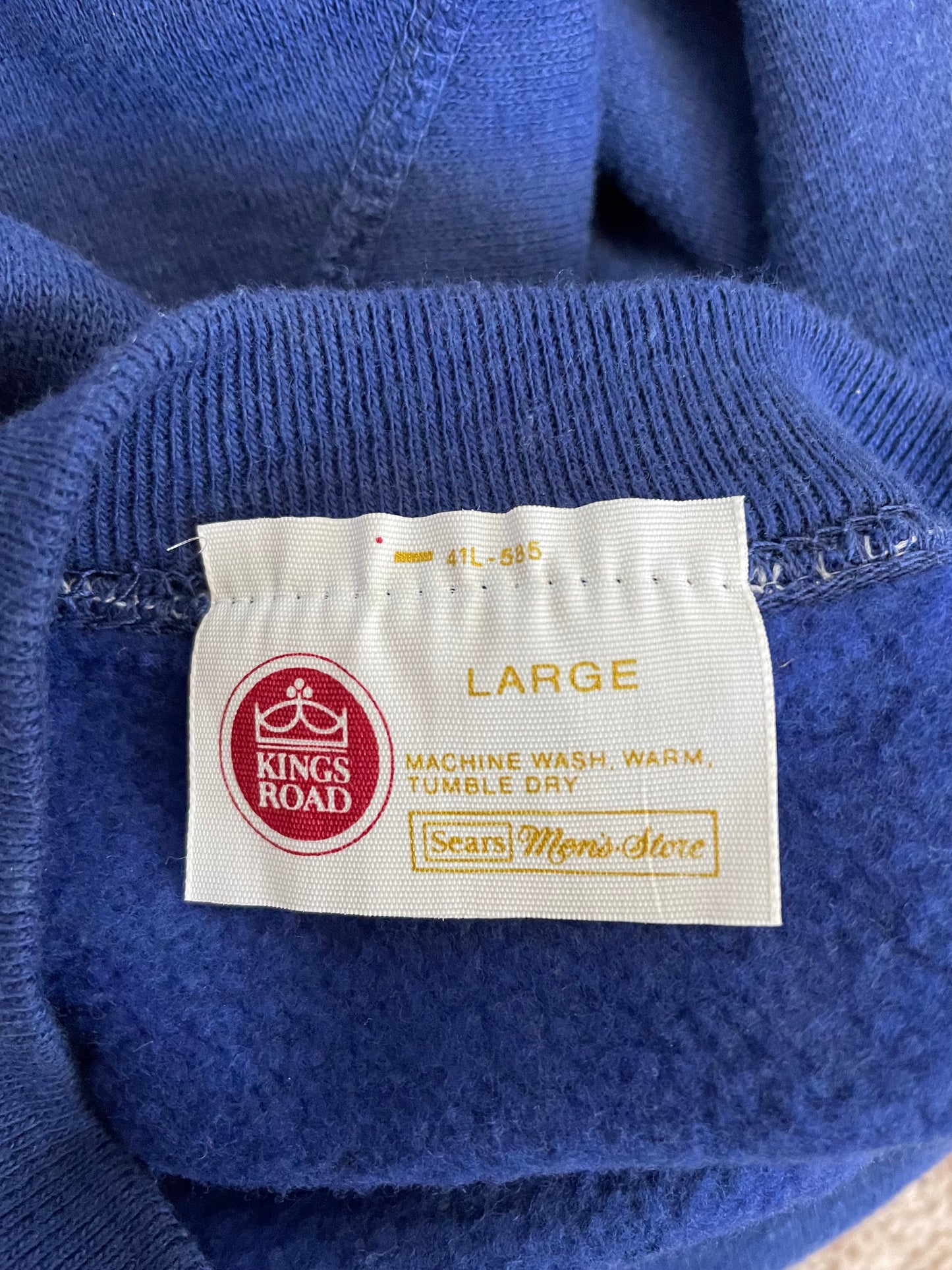 70s Blank Blue Short Sleeve Sweatshirt