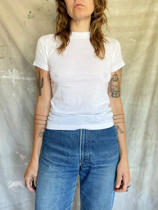 80s Blank White Tee