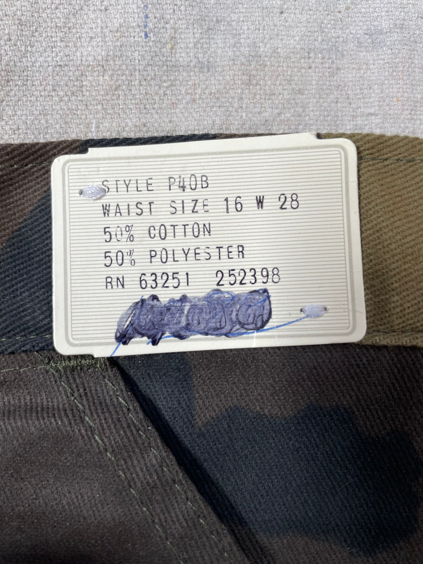 70s/80s Deadstock Woodland Camo Pants