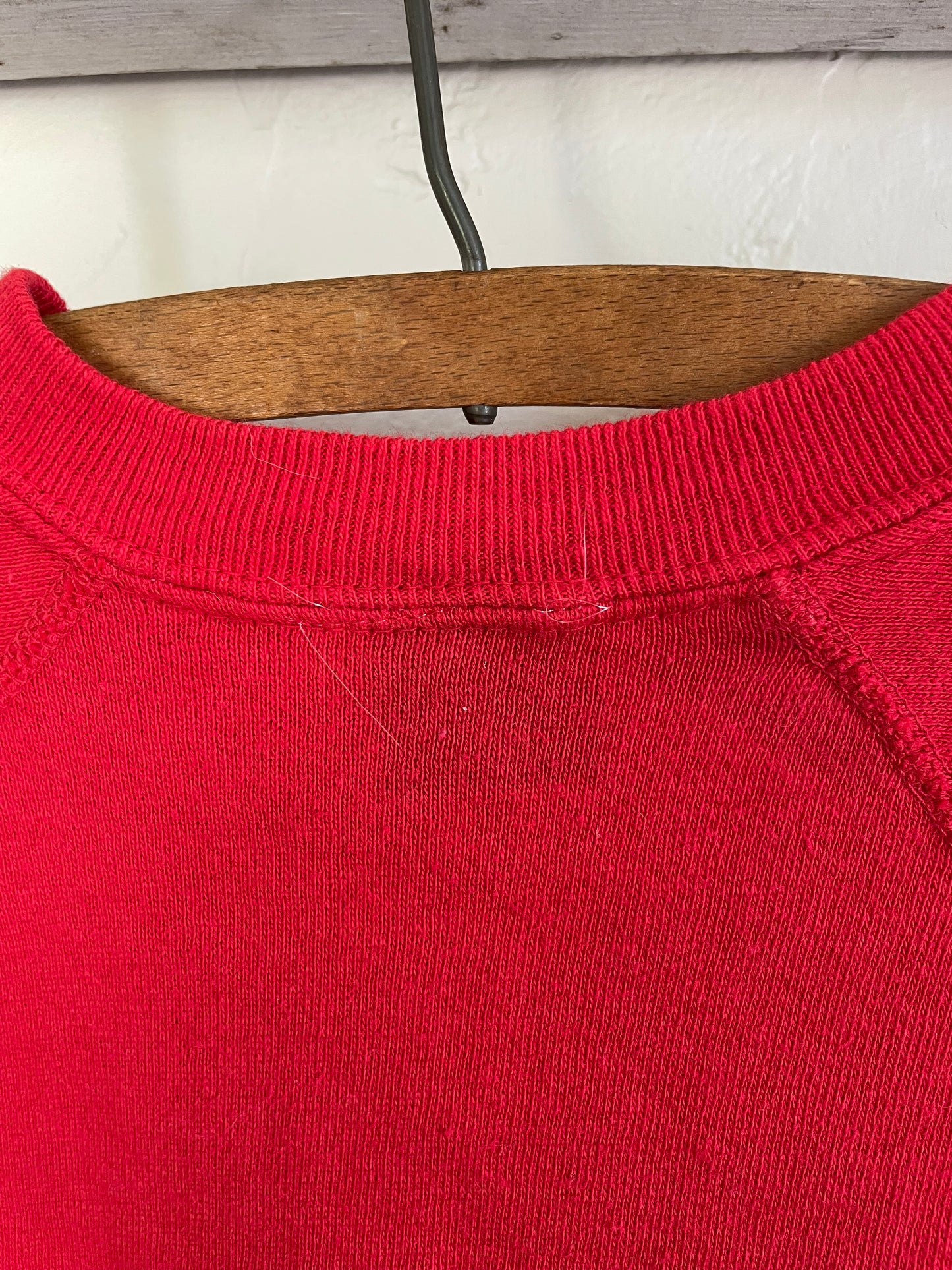 80s Blank Red Short Sleeve Sweatshirt