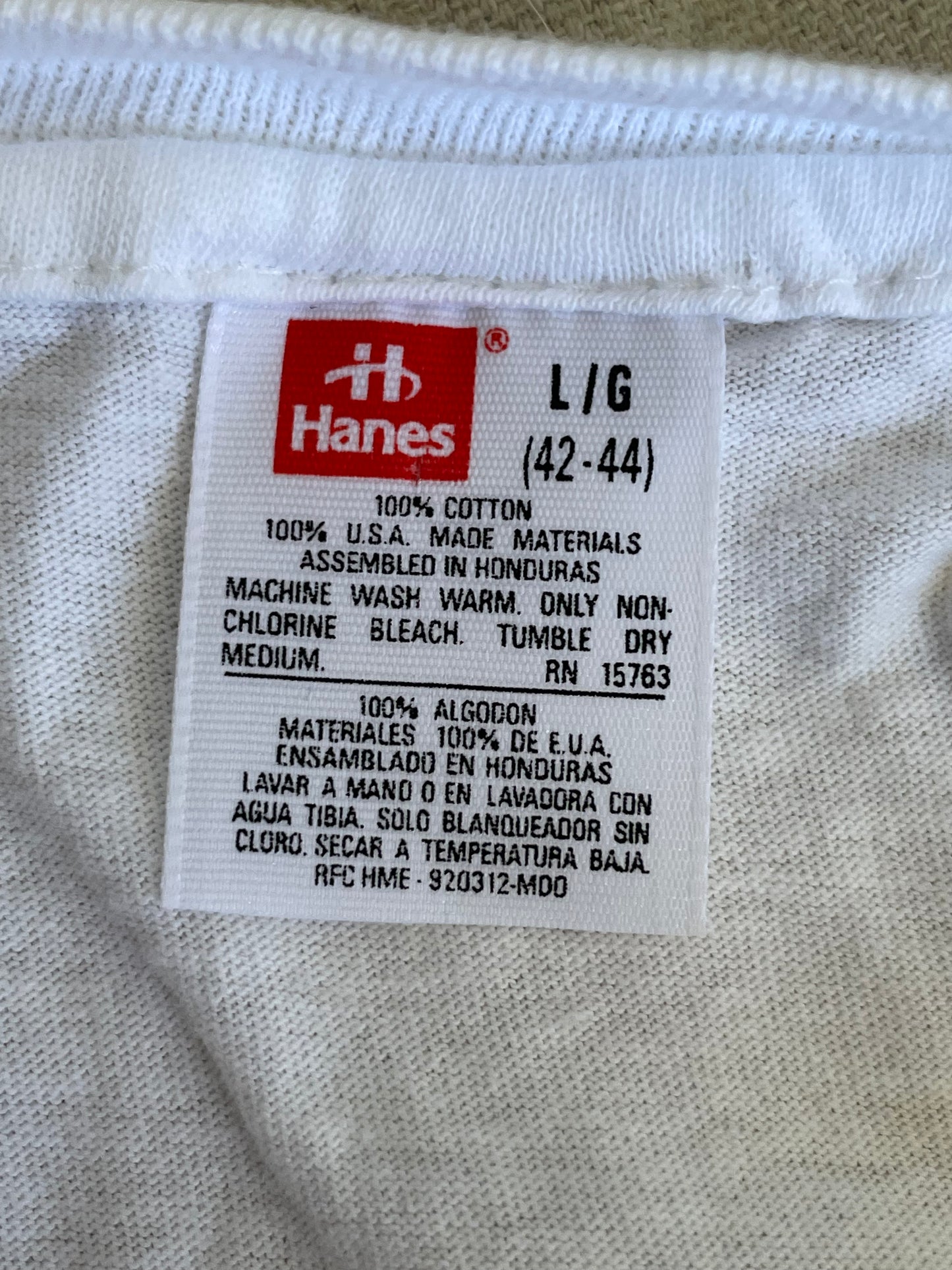 90s Blank White V-Neck Tee