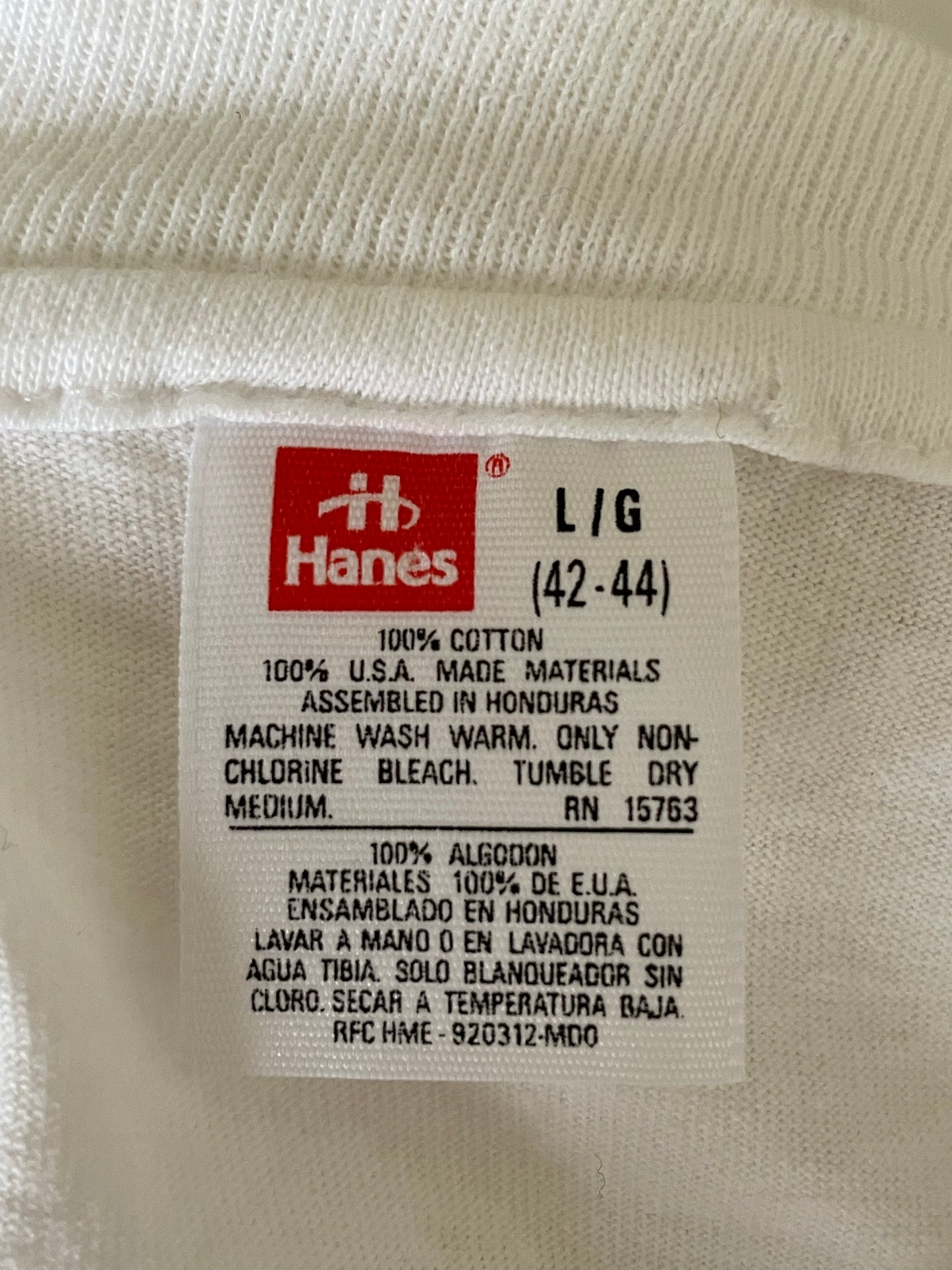 90s V-neck Blank White Tee