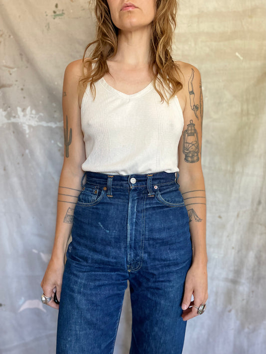 40s/50s Blank White Tank Top