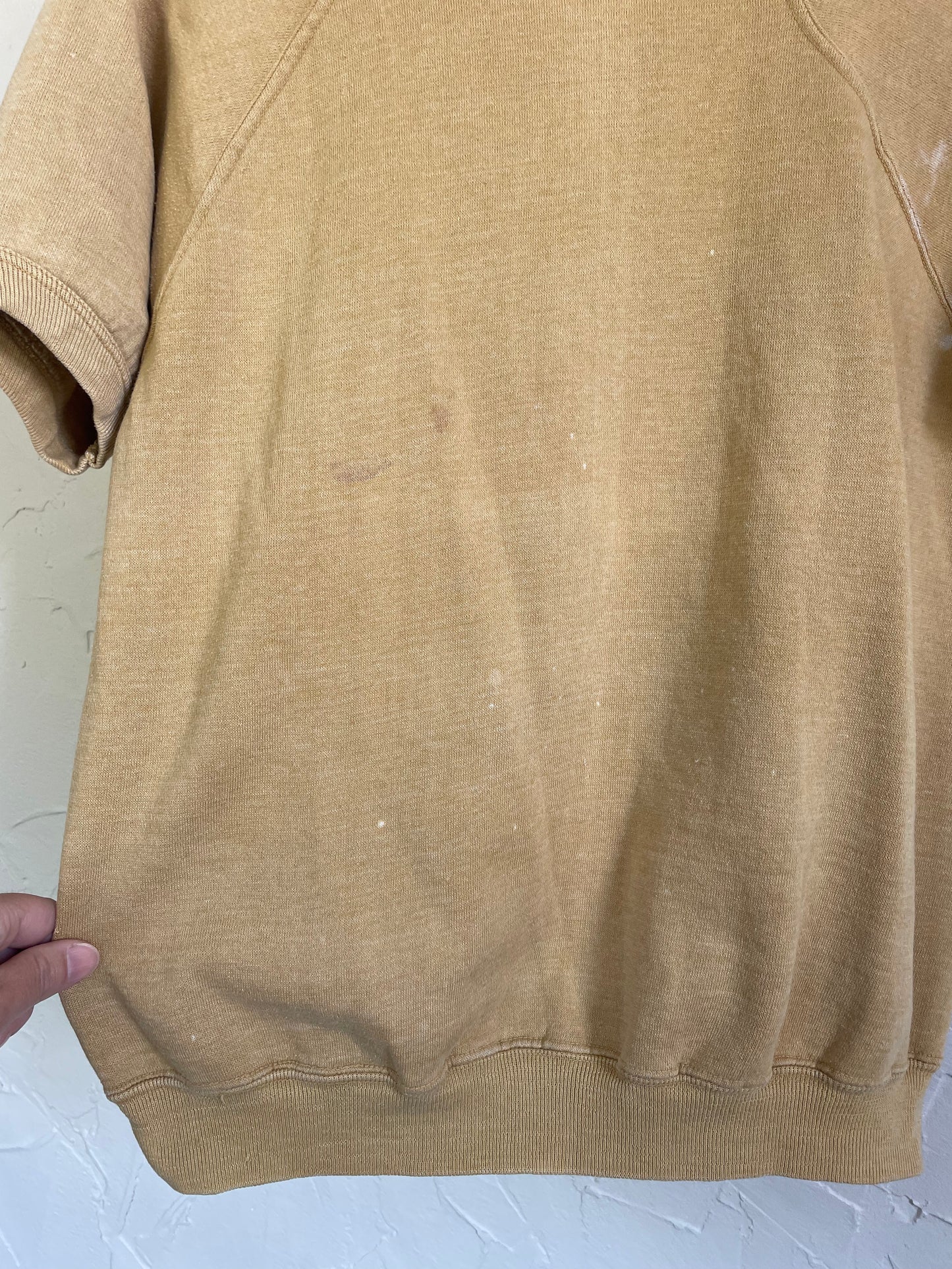 60s Blank Mustard Short Sleeve Sweatshirt