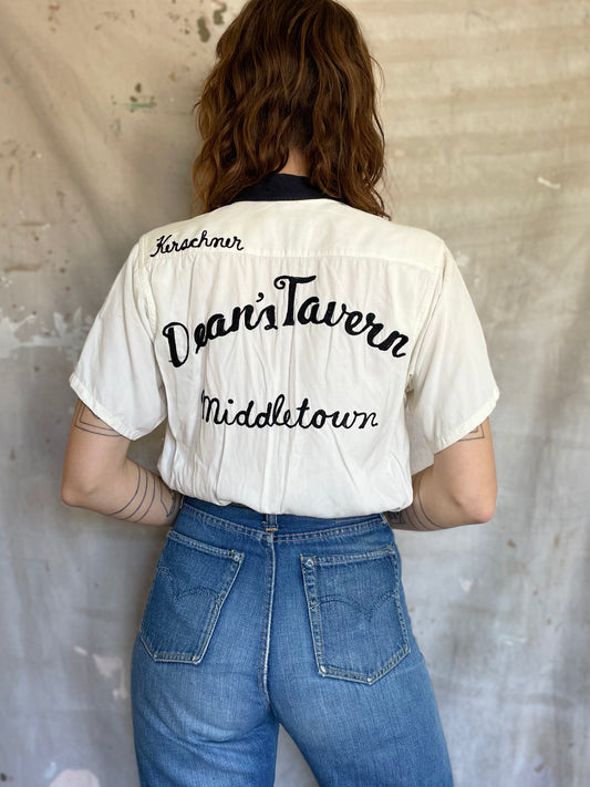 50s Embroidered Bowling Shirt