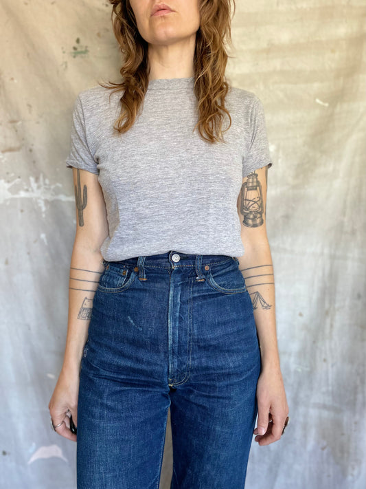 80s Blank Heather Grey Tee
