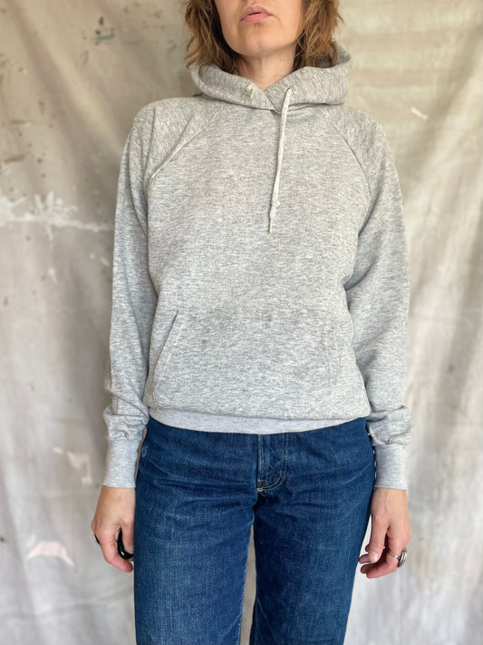80s Blank Heather Grey Hoodie