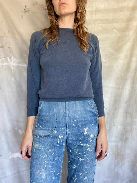 80s Blank Slate Blue Sweatshirt