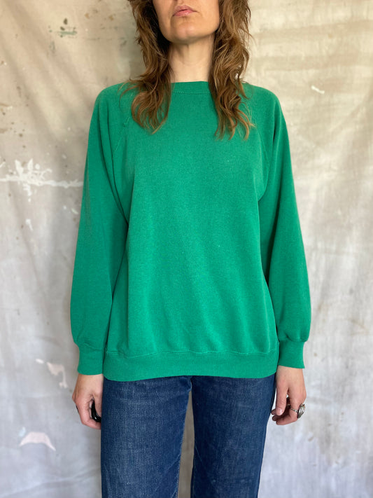80s Blank Green Sweatshirt