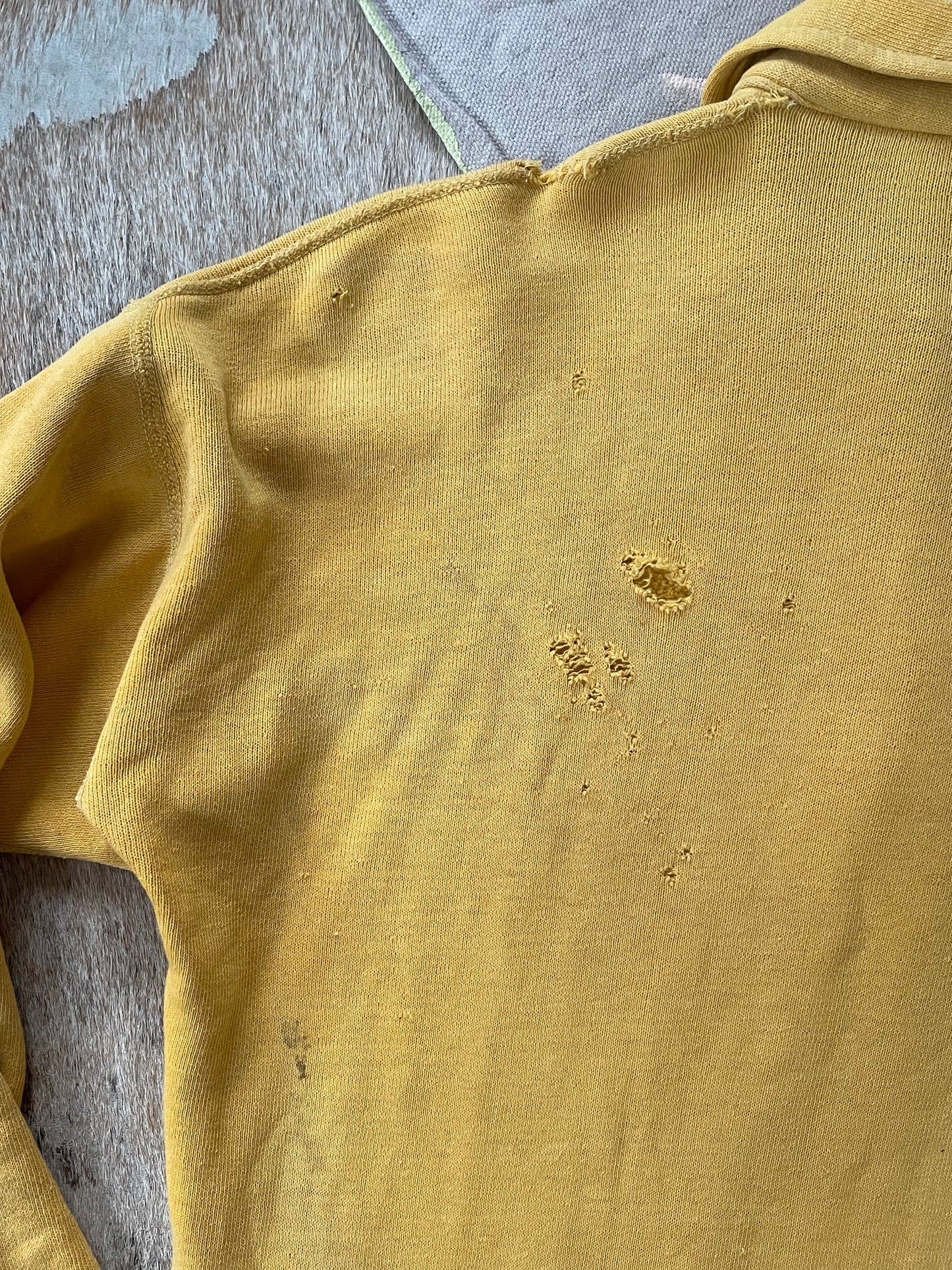 50s/60s Mustard Quarter Zip Sweatshirt