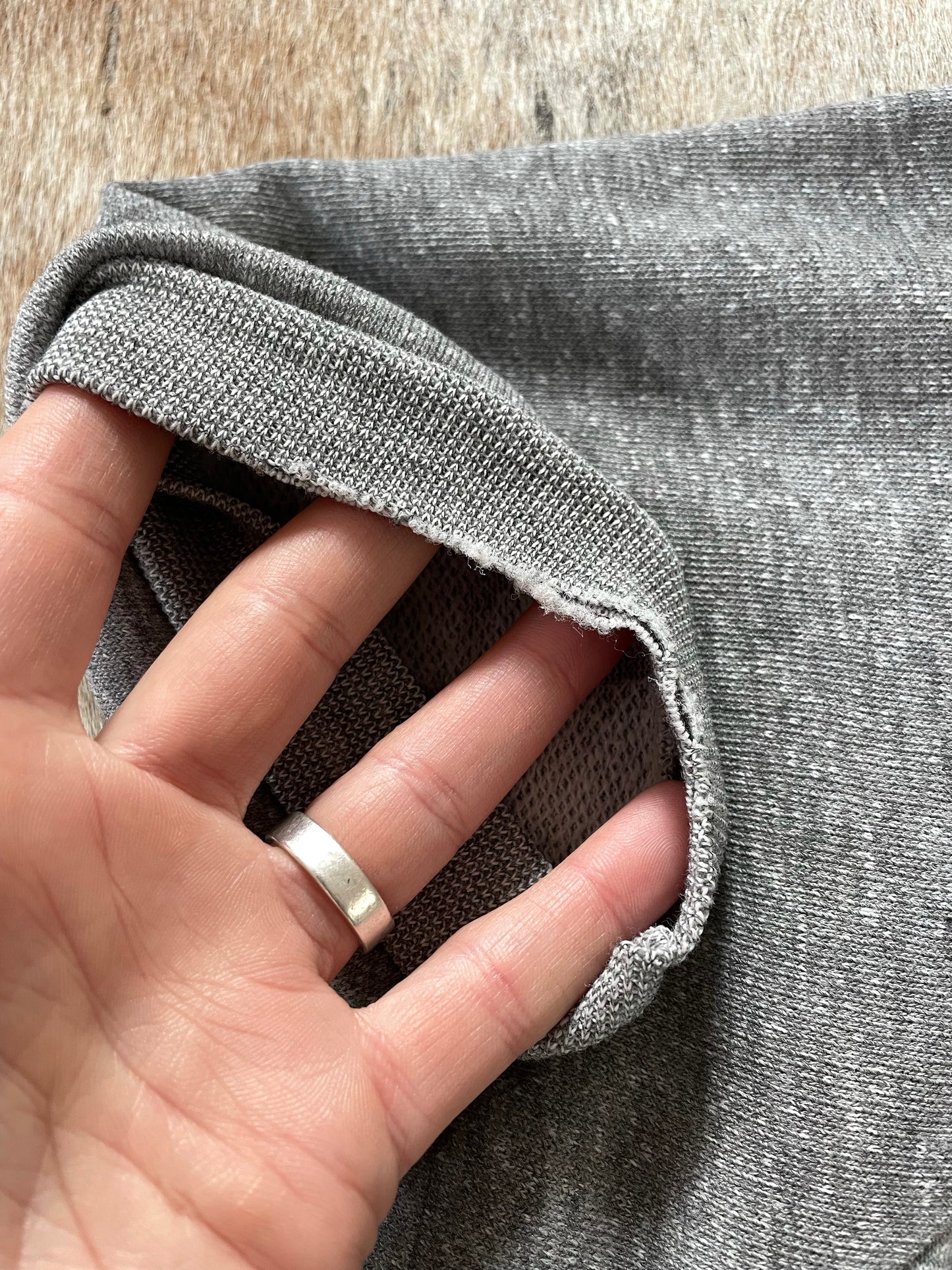 Heather Grey Short Sleeve Sweatshirt