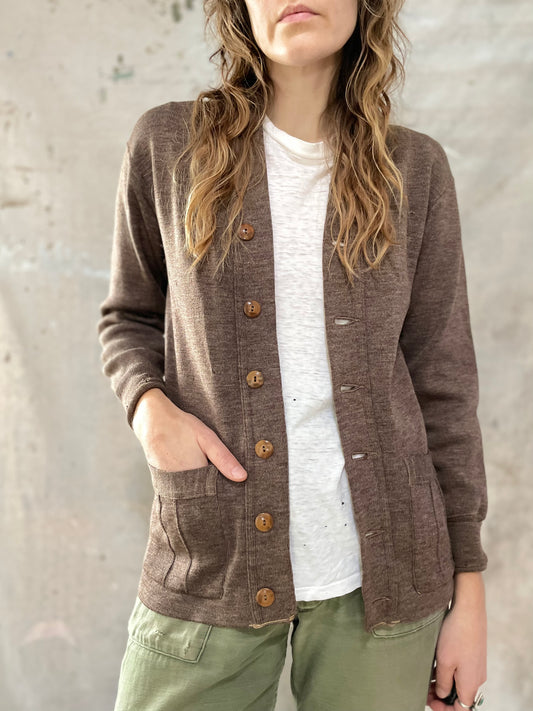 30s Athletic Cardigan Sweater