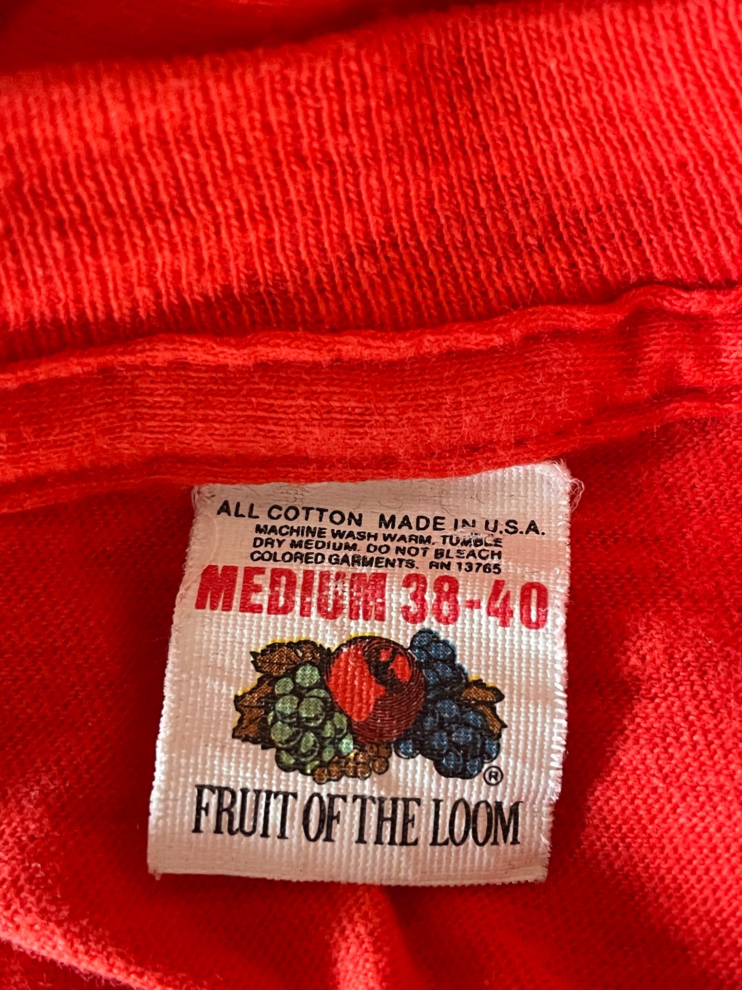 80s Bright Red Pocket Tee