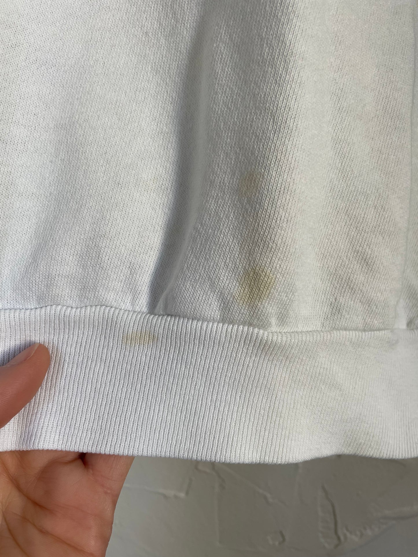 80s Blank White Sweatshirt
