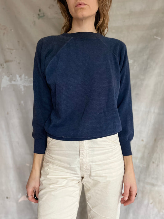 70s Blank Navy Blue Sweatshirt