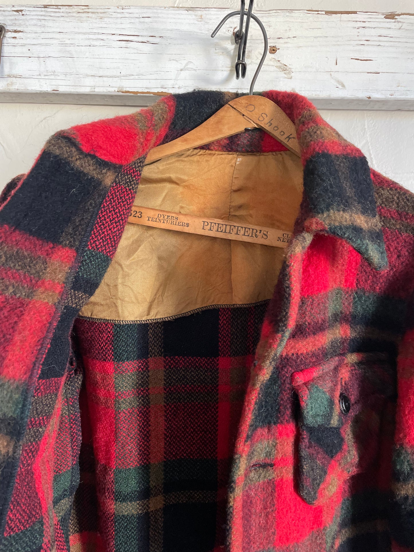 60s/70s Plaid Chore Coat