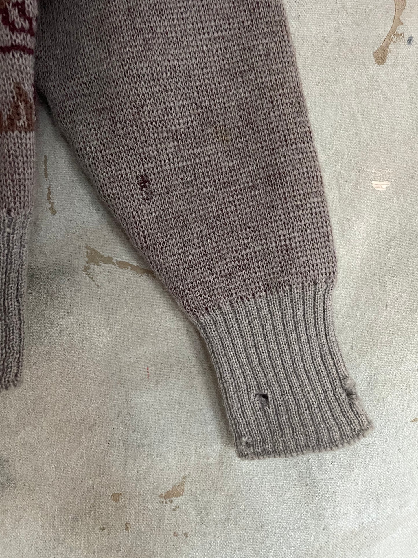 40s Lamb Knit Hunter Novelty Sweater