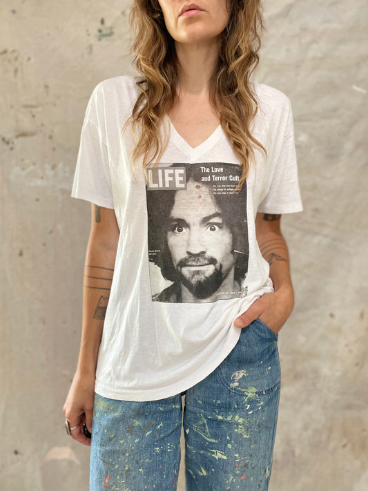 70s/80s Life Magazine Charles Manson Tee