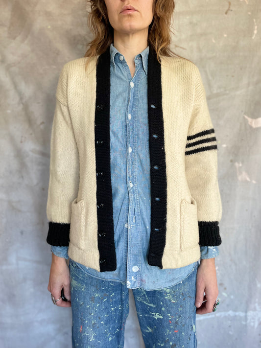50s Lettermen Sweater Cardigan