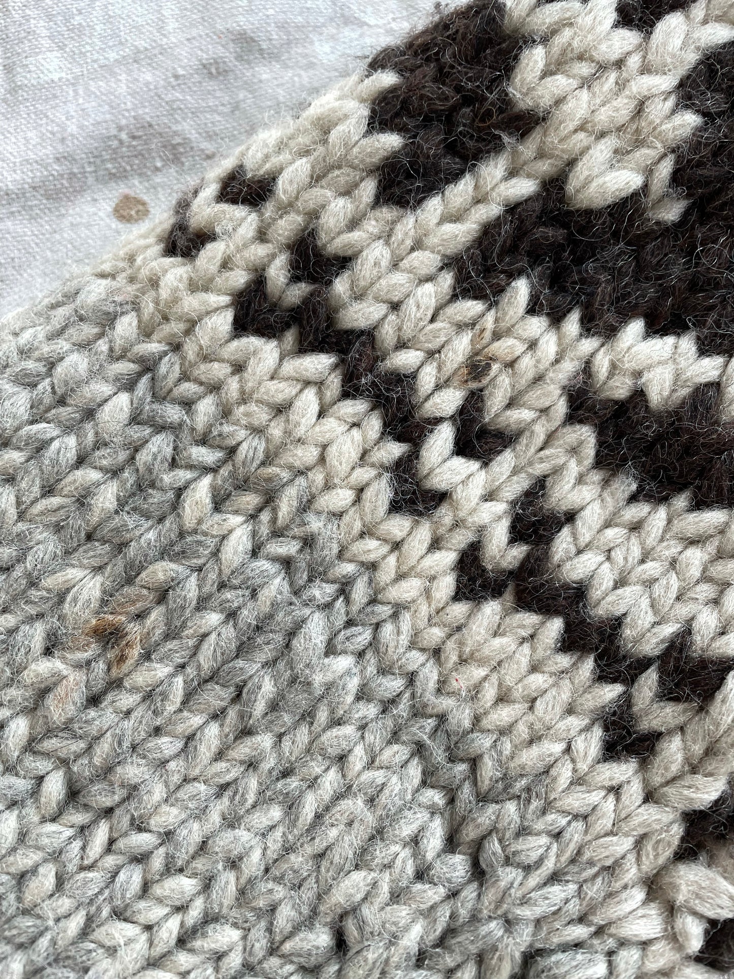 Hand Knit Cowichan Style Sweater 