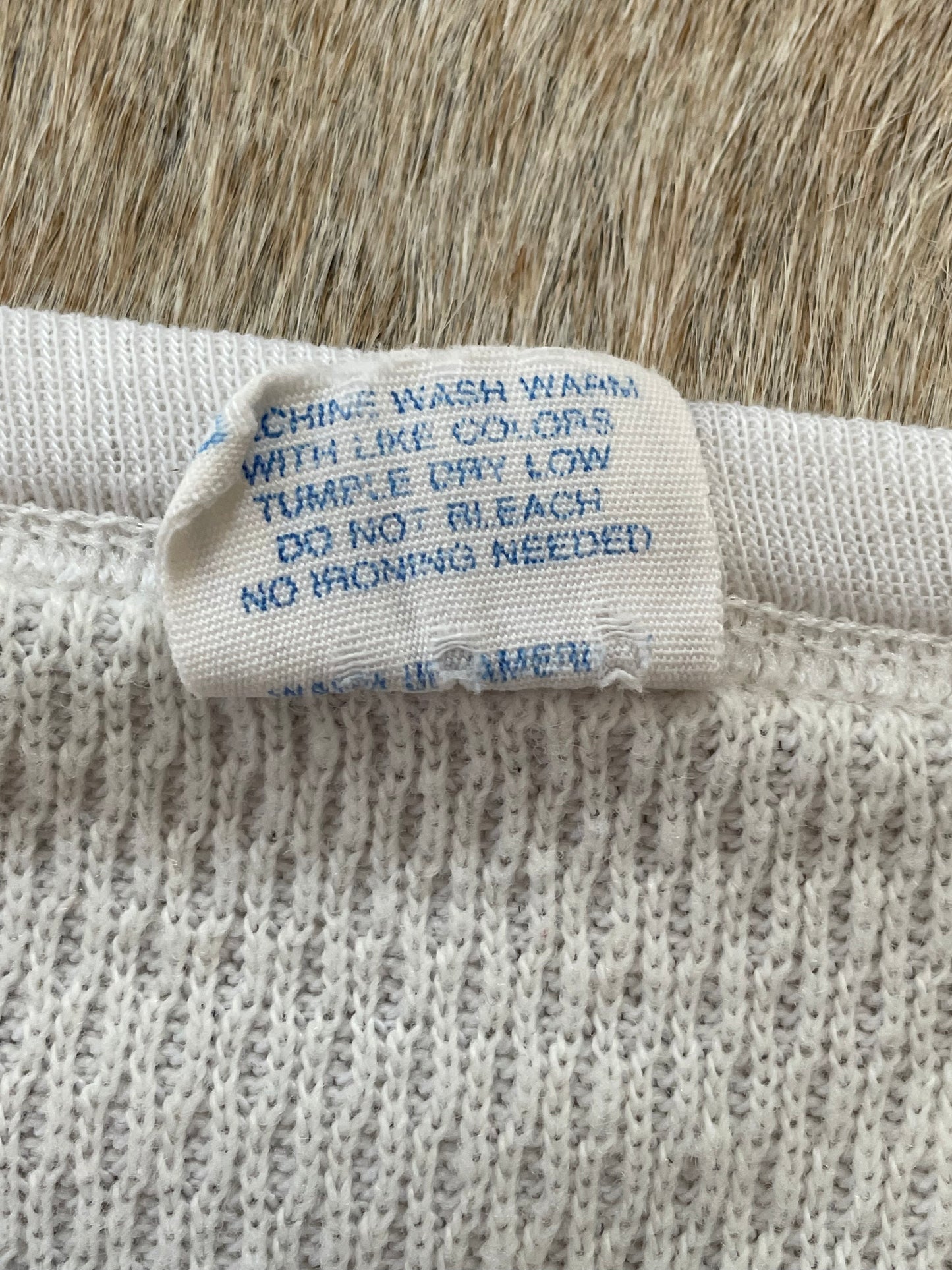 80s White Thermal Shirt