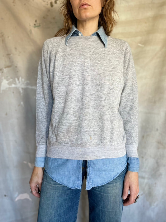 70s/80s Blank Heather Grey Sweatshirt
