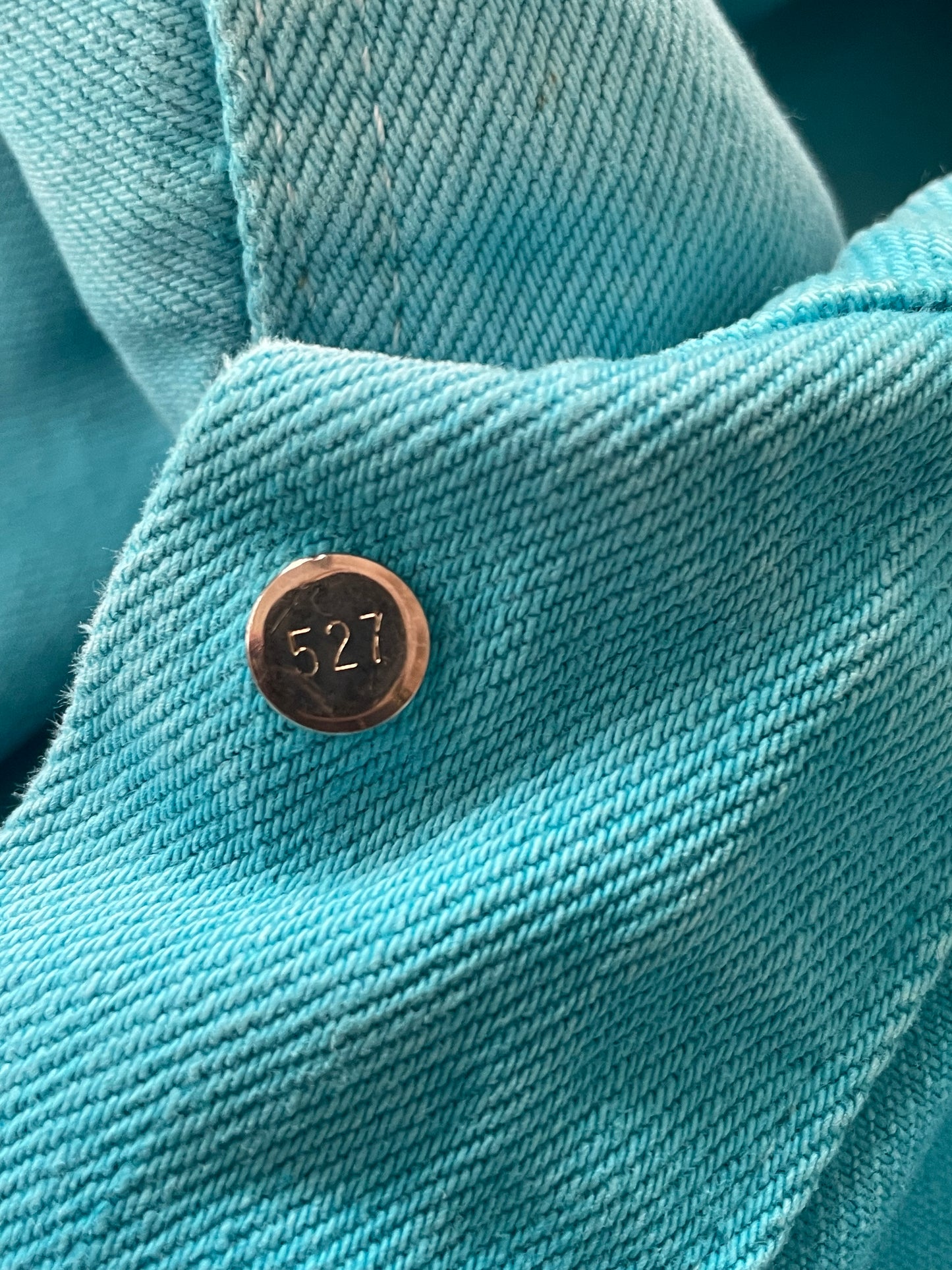 80s/90s Bright Aqua Levi’s Trucker Jacket