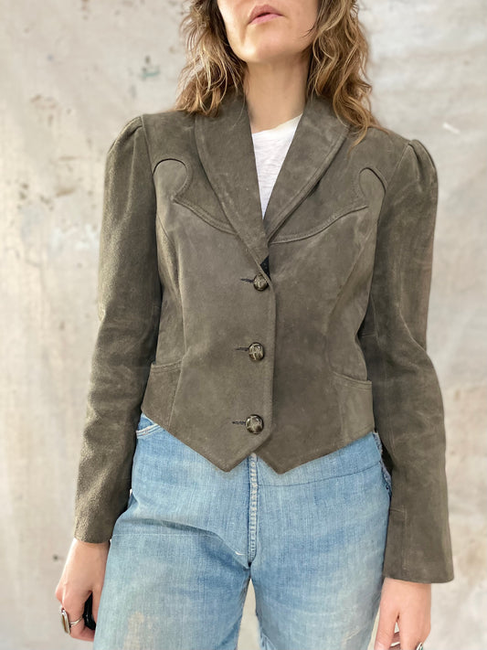80s Ms. Pioneer Suede Western Jacket
