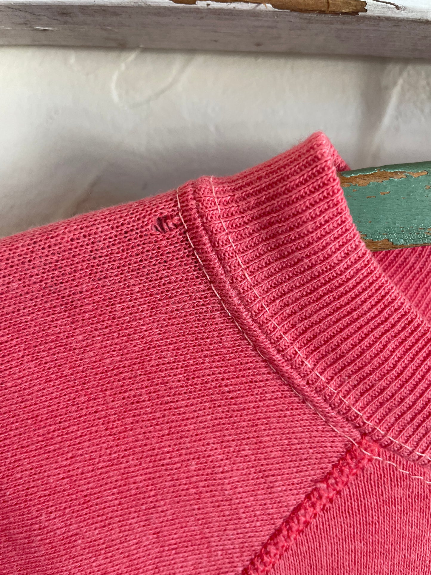 70s/80s Bubblegum Pink Short Sleeve Sweatshirt