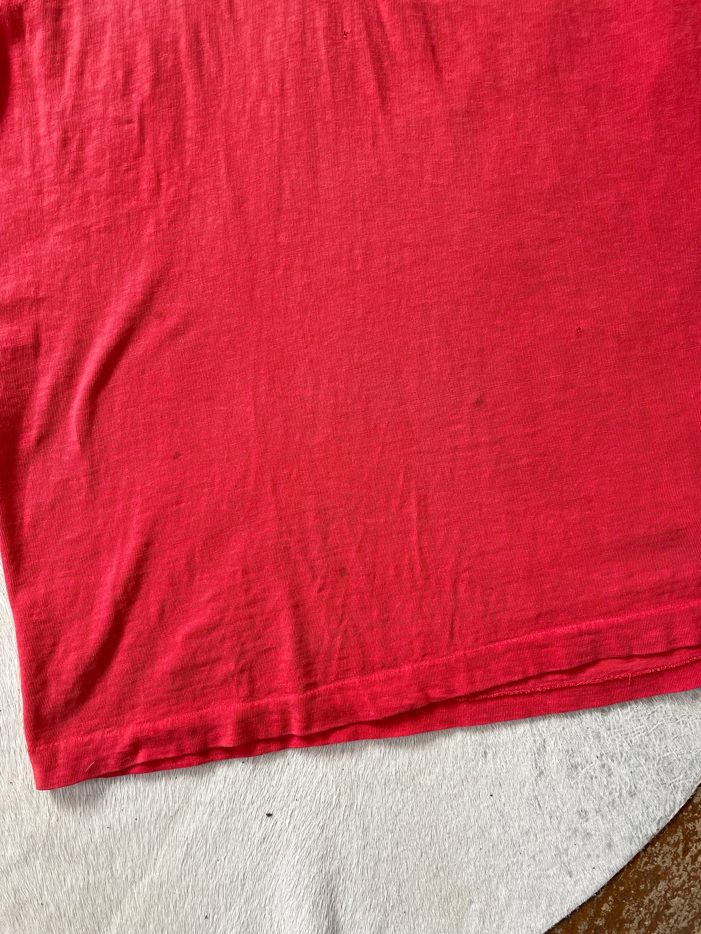 60s Champion Pale Red Henley Tee