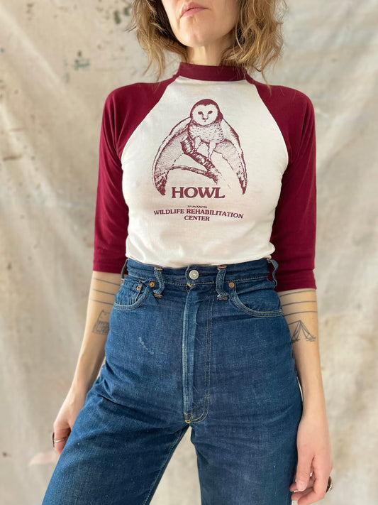 70s/80s Howl PAWS Wildlife Rehabilitation Center 3/4 Length Raglan