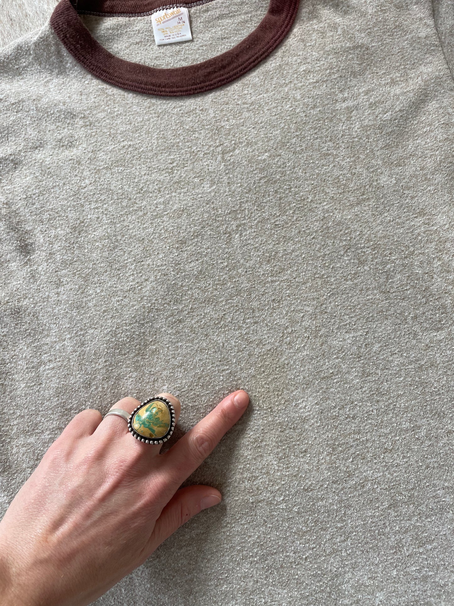 70s/80s Brown Ringer Tee By Sportswear