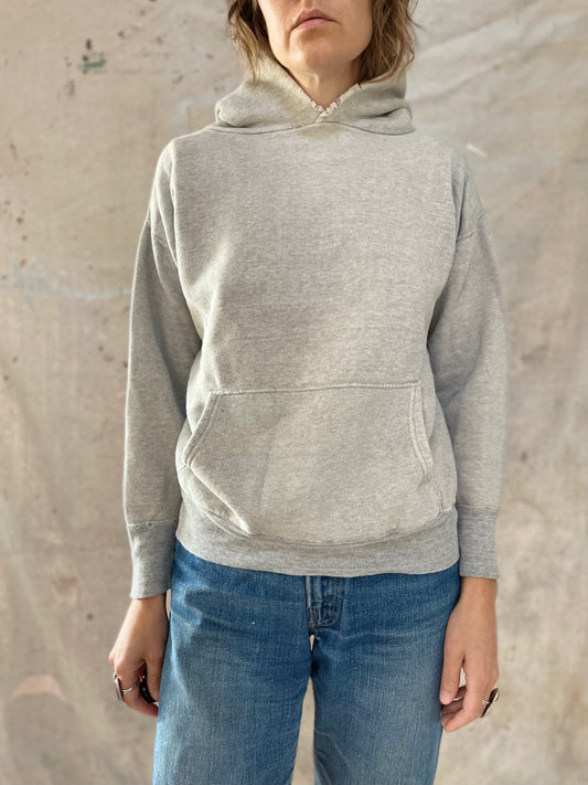 60s Grey Two Tone Hooded Sweatshirt