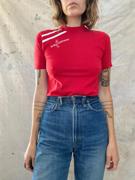 70s Champion Blue Bar USD Coyotes Tee