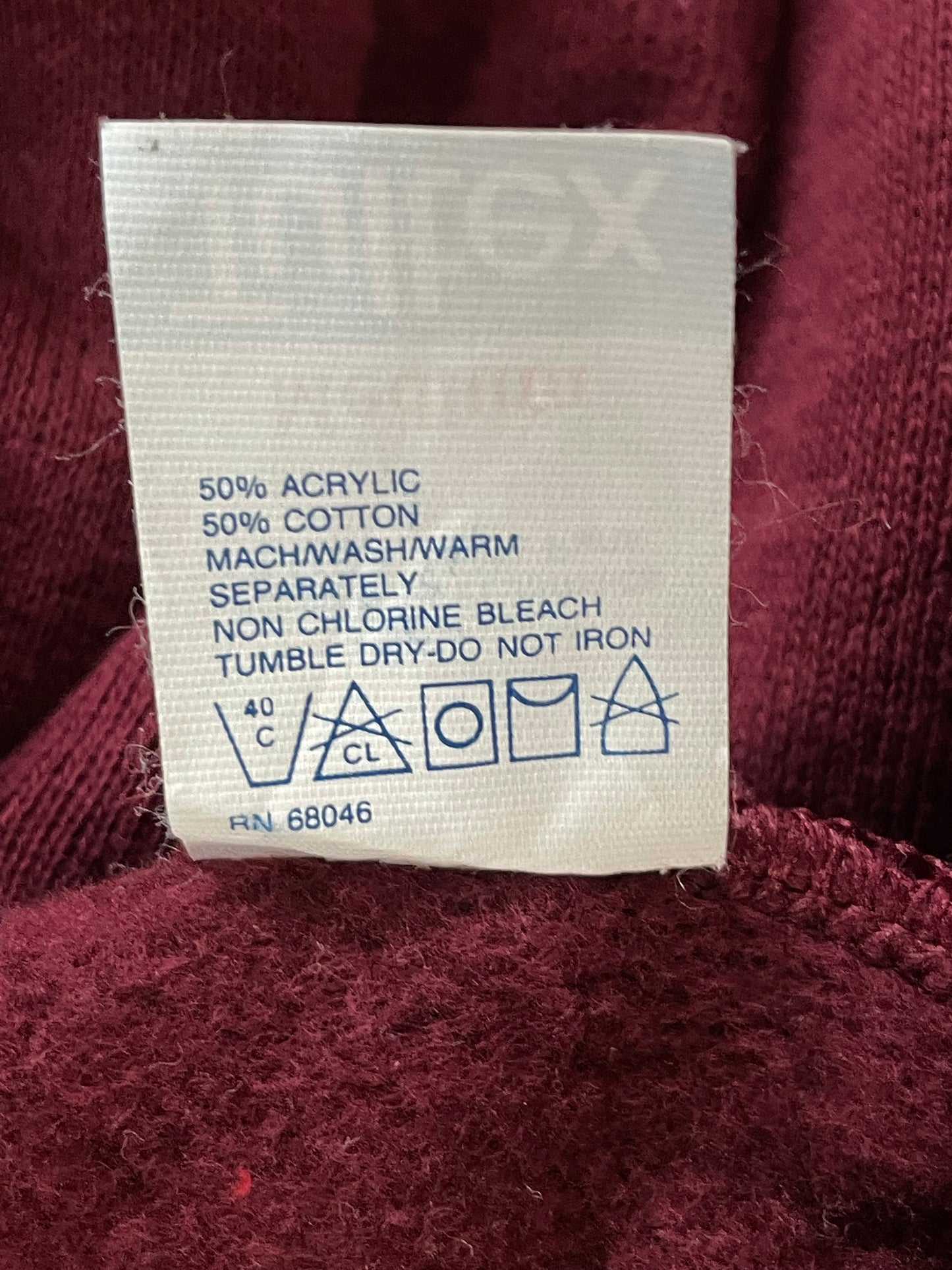 Maroon Zip Front Hoodie