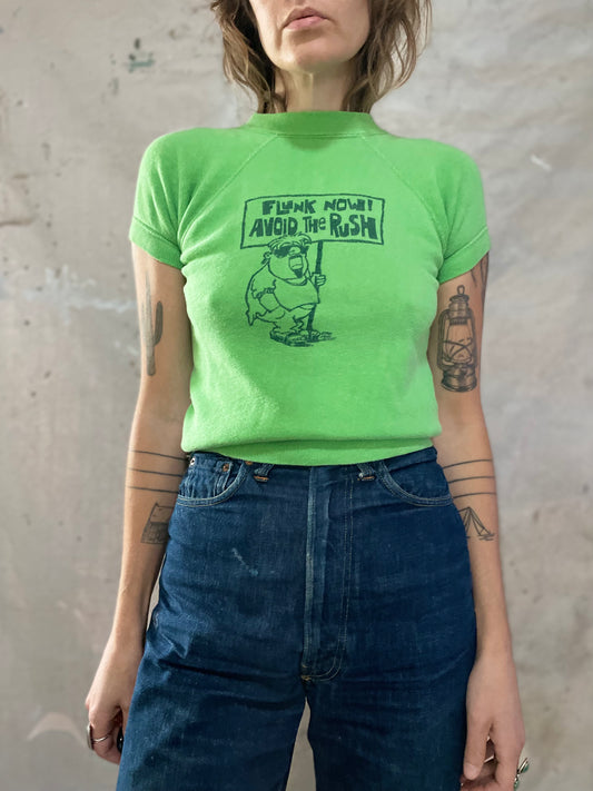 60s Flunk Now! Avoid The Rush Short Sleeve Sweatshirt