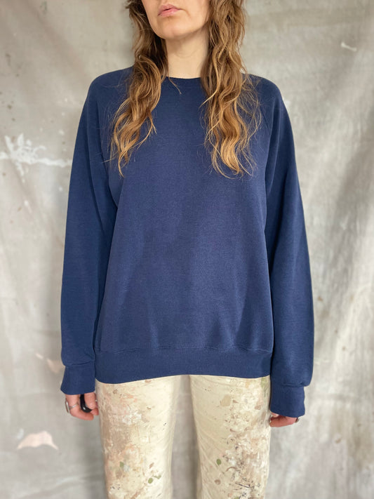80s Blank Navy Blue Sweatshirt