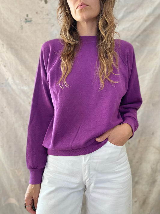 80s Blank Purple Sweatshirt