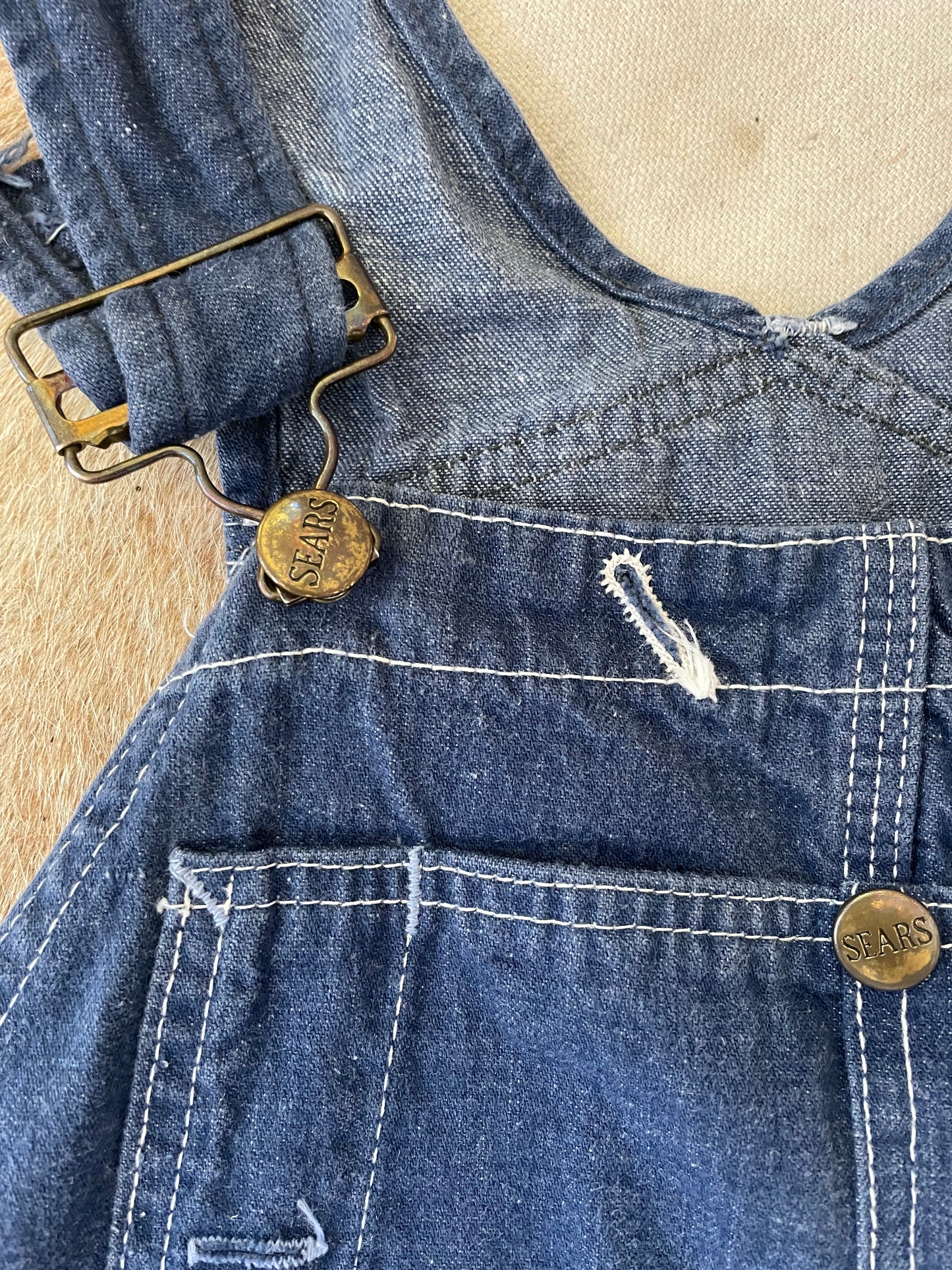 70s/80s Sears Roebuck Dark Wash Overalls